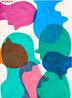 Untitled Heads by David Shrigley contemporary artwork Painting