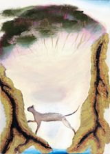 Cat by Yi Youjin contemporary artwork painting