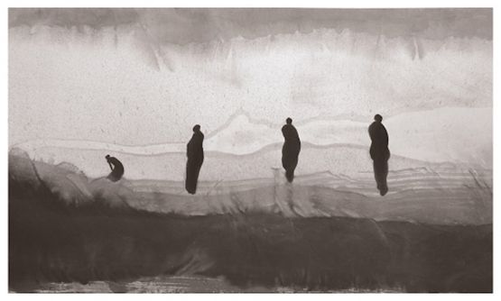 On the Shore  Sur la Rive  by Gao Xingjian contemporary artwork Works on Paper