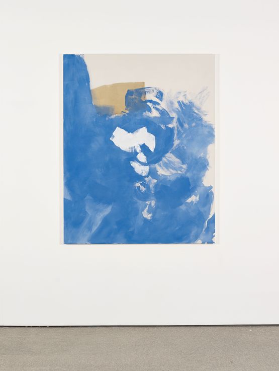 Blue and ochre by Peter Joseph contemporary artwork Painting