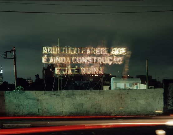 Aqui tudo parece que e ainda construcao e ja e ruina a partir de Fora da Ordem de Caetano Veloso by Cerith Wyn Evans contemporary artwork Photography