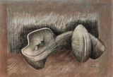 Studies for Sculpture Reclining Female Form by Sydney Kumalo contemporary artwork works on paper drawing