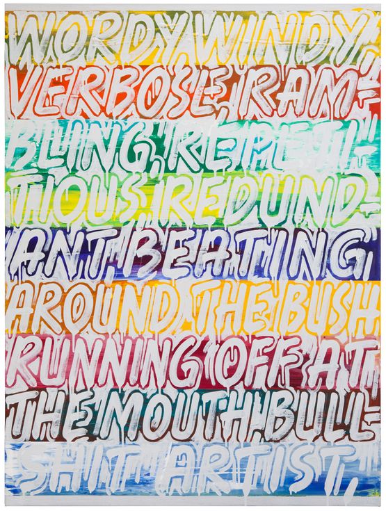Wordy by Mel Bochner contemporary artwork Painting
