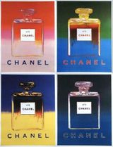 Chanel N5 Perfume - complete set of 4 prints by Andy Warhol contemporary artwork print works on paper
