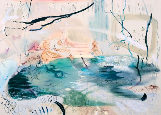 Openness closes in by Araminta Blue contemporary artwork Painting