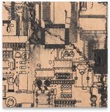 Circuit Board with Connecting Lines 1 by Analia Saban contemporary artwork painting sculpture