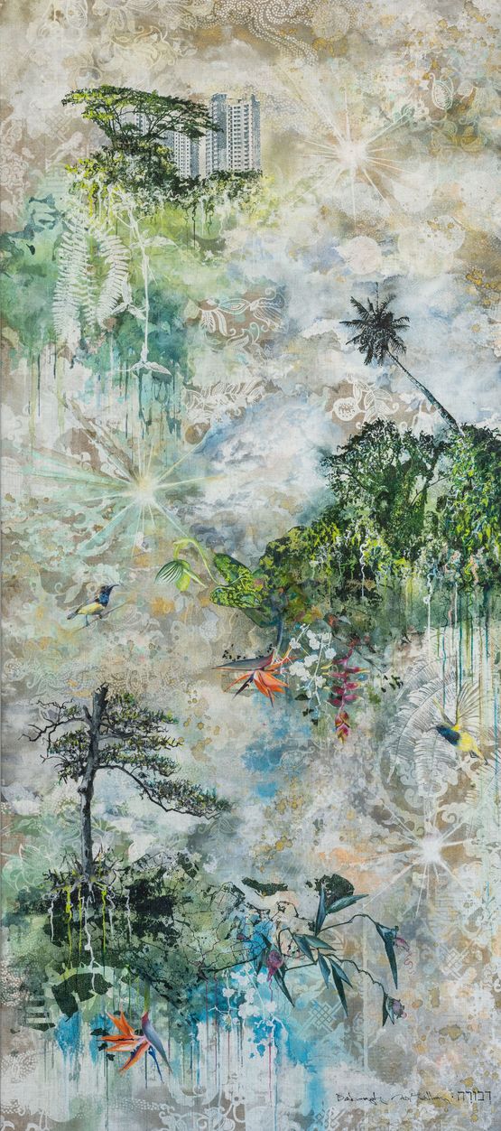 Floating Islands by Deborah Mckellar contemporary artwork Mixed Media