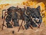Civil Square by Kat Lyons contemporary artwork painting