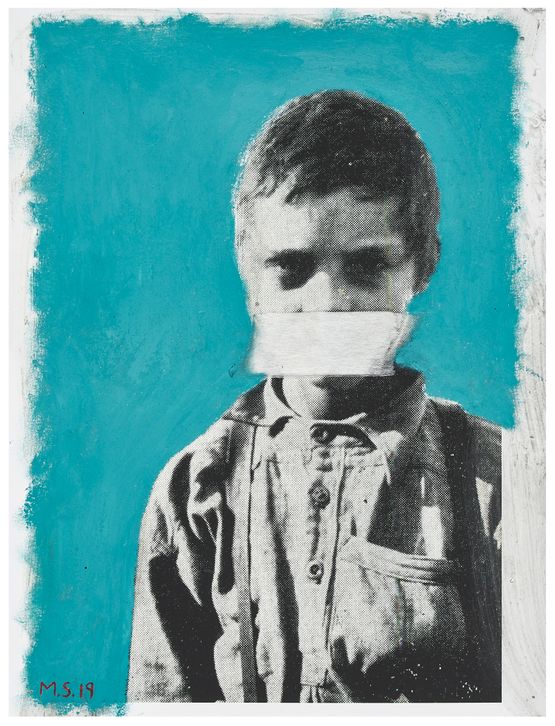 Education and the PoorWhite or Boy suffering fromMalaria. His whole diet consists of mealiemeal and coffee - all without sugar or milk by Mikhael Subotzky contemporary artwork Works on Paper