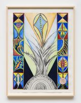 In The Beginning Everything Was Green by Faith Wilding contemporary artwork drawing works on paper
