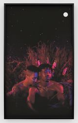When William Thomas Beckford wasnt looking is where I remember your touch under the palm tree leaves by Christopher Udemezue contemporary artwork print