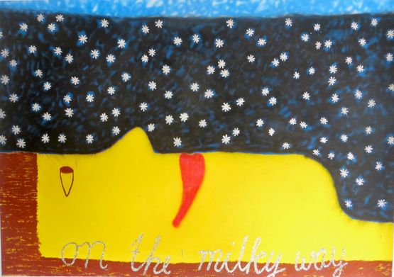 on the milky way by Gabrielle Graessle contemporary artwork Painting