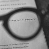 Brechts GlassesViewing a dedication by Walter Benjamin by Tomoko Yoneda contemporary artwork photography