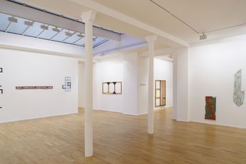 Contemporary art exhibition Daniel Dezeuze Sous un certain angle at Templon 30 rue Beaubourg Paris France