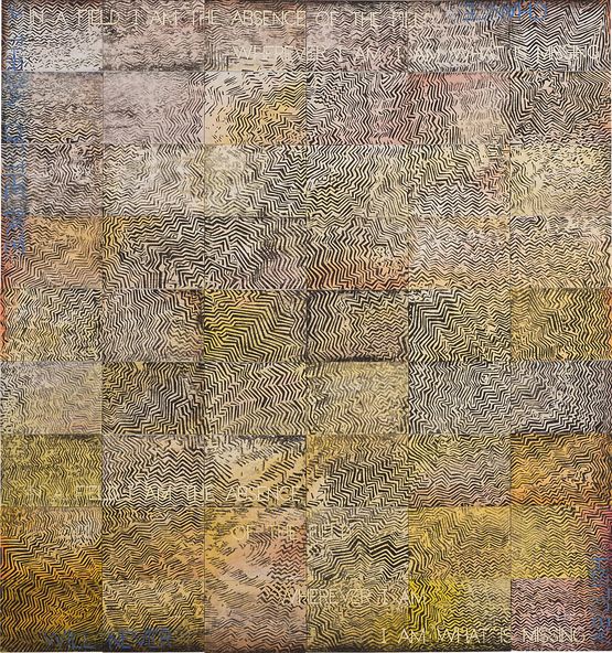 Metempsychosis of a Pintupi Man by Imants Tillers contemporary artwork Painting