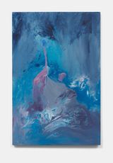 Untitled Blue Plant by Elizabeth Ibarra contemporary artwork painting works on paper