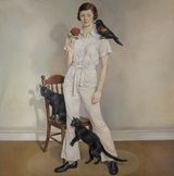 Rose and Black Wing by Von Wolfe contemporary artwork painting