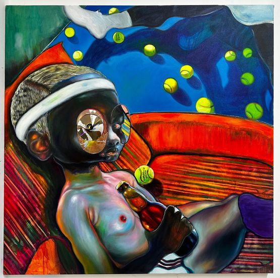 Half time by Ndidi Emefiele contemporary artwork Painting