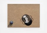Tasse polonaise et passoire by Martine Bedin contemporary artwork painting works on paper