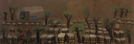 Sketching in the Bee Farm II by Han Yong contemporary artwork Painting