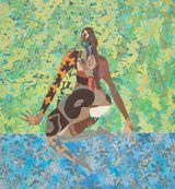 Bayou Bather by Tschabalala Self contemporary artwork mixed media