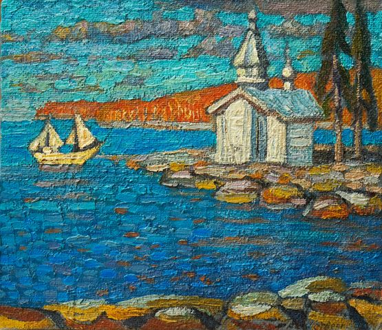 A Chapel in Suisari The Republic of Karelia by A. A. Chetverikov contemporary artwork Painting