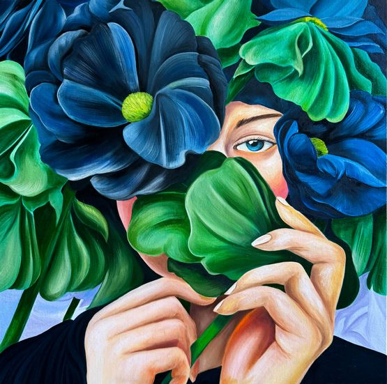 From the series Rooted in Her Own Silence by Adila Huseynova contemporary artwork Painting