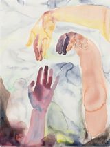 Pouring the curve by Rochelle Haley contemporary artwork works on paper
