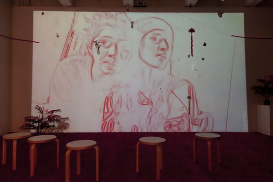 I have only one language it is not mine by Mithu Sen contemporary artwork Installation