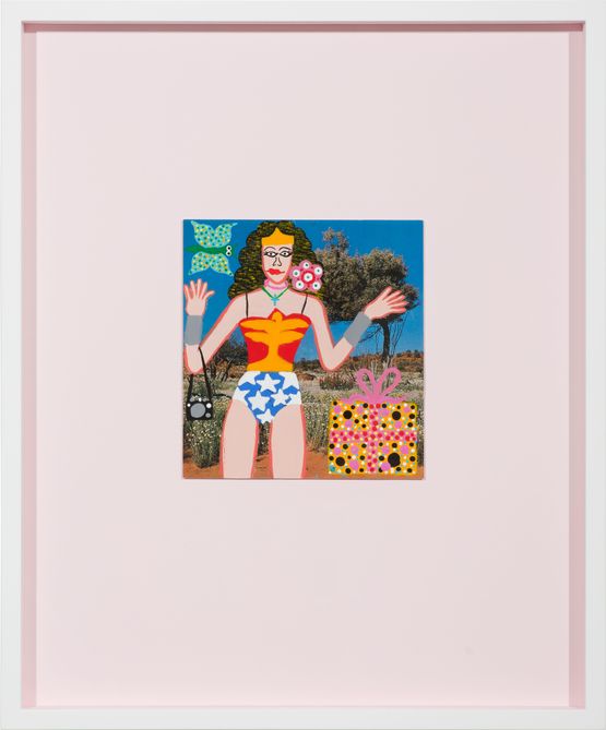 Wonder Woman on Country by Kaylene Whiskey contemporary artwork Painting