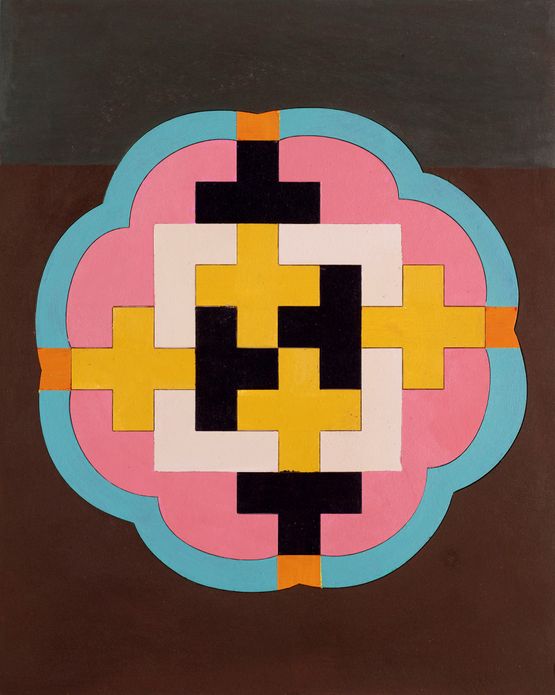Code 14 by Lubna Chowdhary contemporary artwork Painting