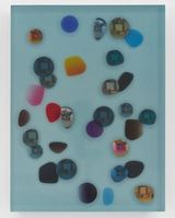 December 1972 Kaleidoscopic Pearlescent Blue by Jim Lambie contemporary artwork sculpture