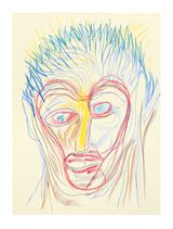 Face and Mask 05 by Carlos Amorales contemporary artwork drawing works on paper