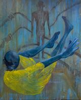 Veneer on Yellow Fur by Kaito Itsuki contemporary artwork painting