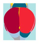 Part of the Lunar Portfolio Red Moon by Helen Beard contemporary artwork print