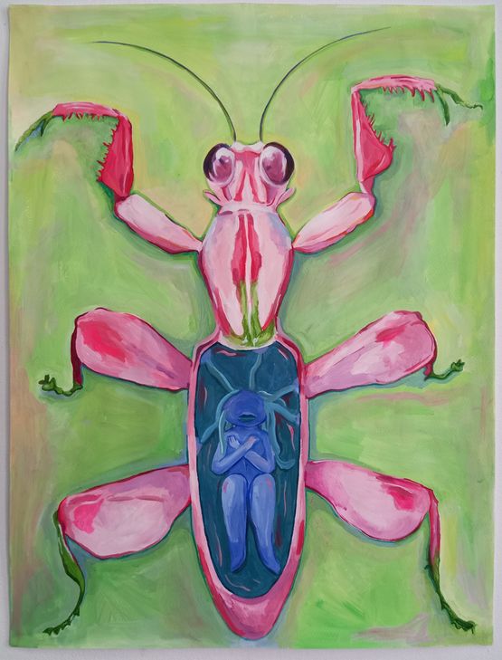 Mantis by Geraldine Lim contemporary artwork Painting