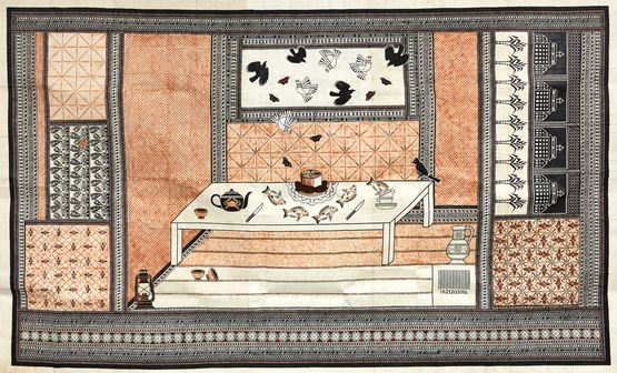 Living in a Material World by Robin White contemporary artwork Textile