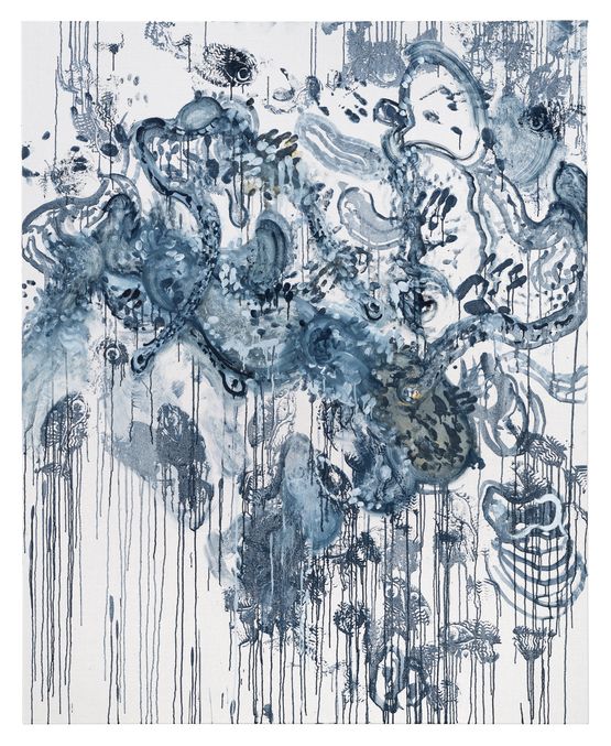 Sarah at work by Maggi Hambling contemporary artwork Painting