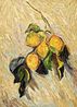 Branch of Lemons after Claude Monet Brushstrokes series by Vik Muniz contemporary artwork Print