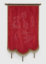 Escaped Homunculi by David Byrne contemporary artwork textile