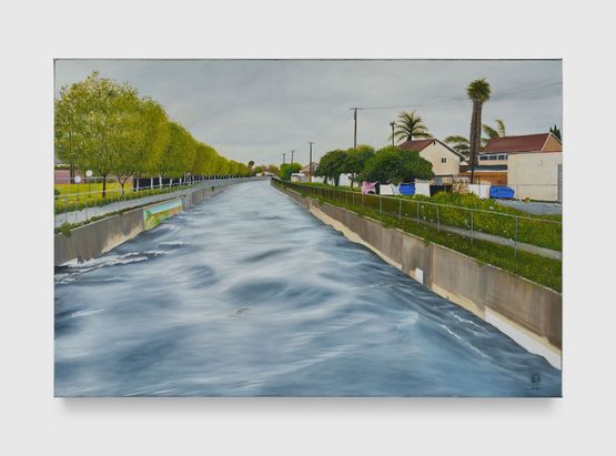 Compton Creek South View by Mr. Wash contemporary artwork Painting