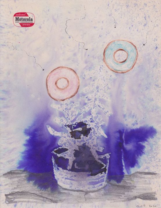 Letterhead drawing 94 by Matthew Day Jackson contemporary artwork Painting