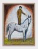 boy stood on horse 2 by Billy Childish contemporary artwork Painting