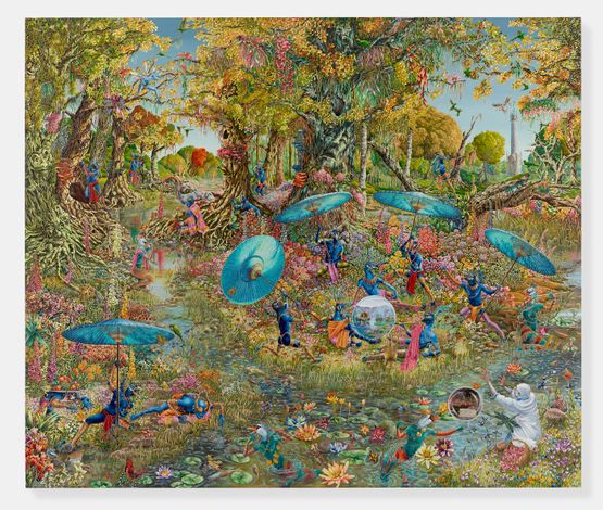From Narcissus to Icarus After Dejeuner sur lherbe by Raqib Shaw contemporary artwork Painting