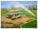 Picnic Table With the Sprinklers On by Olivia Hill contemporary artwork Painting