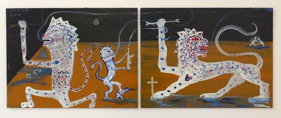Smoking Gun by Tony De Lautour contemporary artwork Painting
