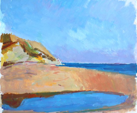 Pool  Sea Seatown Beach by Sargy Mann contemporary artwork Painting