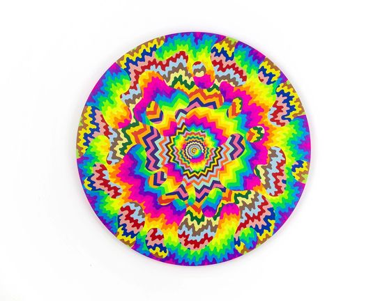Neon Refraction by Jen Stark contemporary artwork Painting