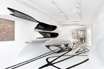 Contemporary art exhibition Zaha Hadid ABSTRACTING THE LANDSCAPE at Galerie Gmurzynska Zurich Switzerland