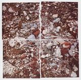 Torn Photograph from the Second Stop Rubble Second Mountain of Six Stops on a Section by Robert Smithson contemporary artwork print